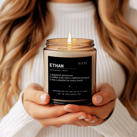 Lavendel Duftkerze Mit Schwarzer Abdeckung - Entspannendes Geschenk Für Beste Freundin