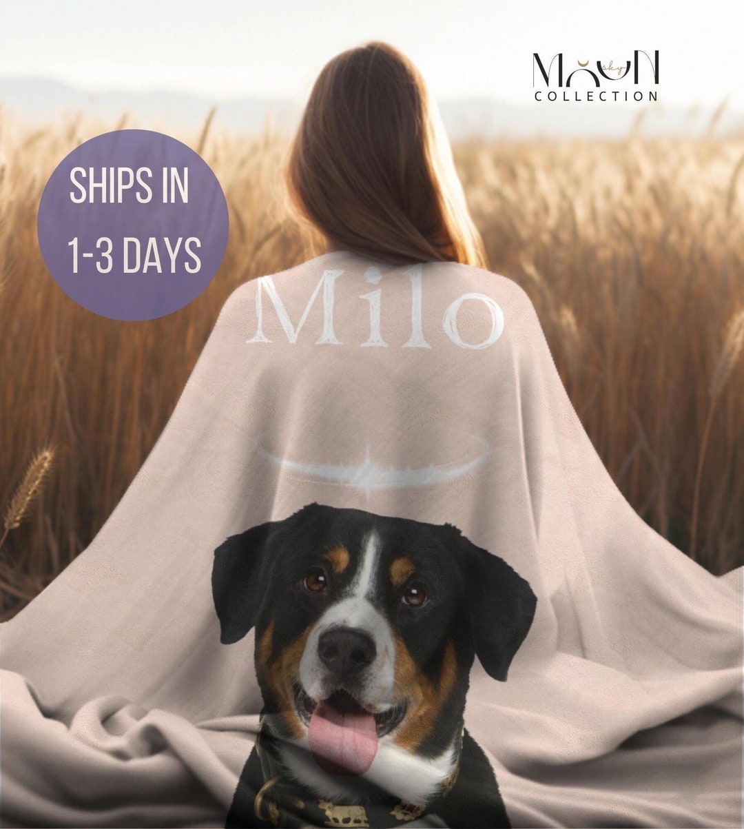 Custom Pet Blanket Using Pet Photo Name Custom Dog Blanket Personalized ...