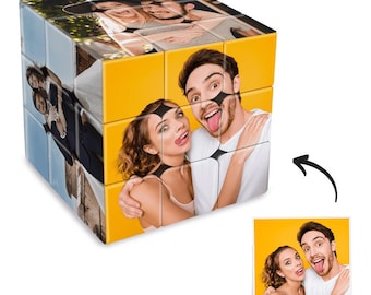 Custom Photo Rubik's Cube  Personalized Cube Puzzle Gift With 6 Pictures Unique Mother day Anniversary Valentine's Birthday Gift for Him Her
