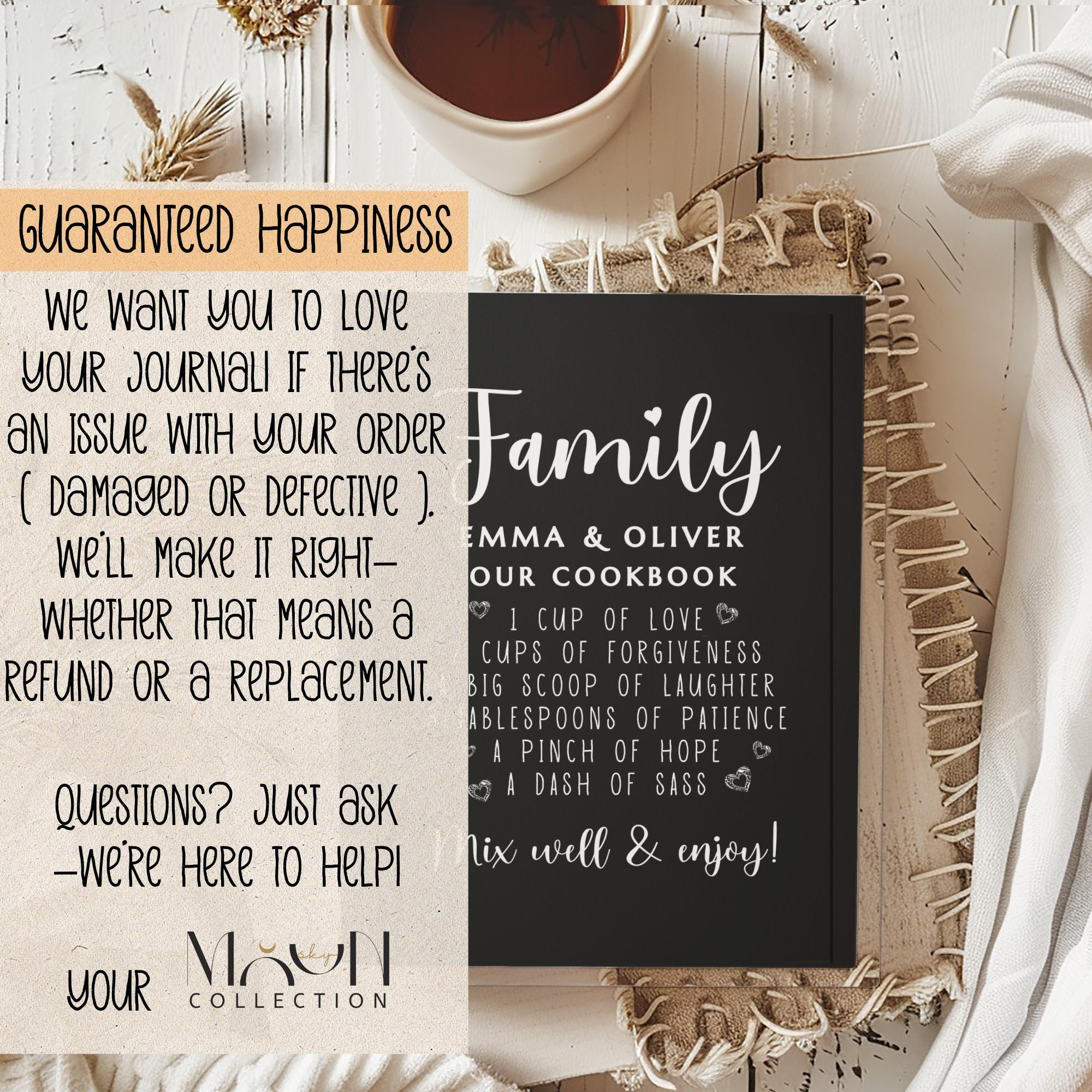 Personalized Recipe Book Custom Family Cookbook Name Recipe Book ...