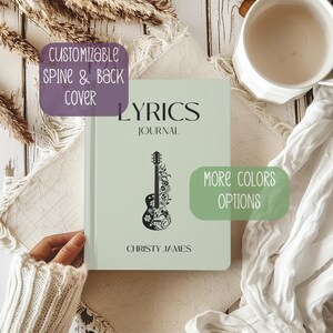 Personalized Musical Notebook Lyric Journal Custom Songwriting Notebook Musician Diary Gift for Songwriters Writing Lyrics Womens Lyric Book