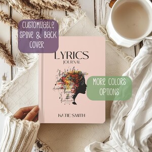 Personalized Musical Notebook Lyric Journal Custom Songwriting Notebook Musician Diary Gift for Songwriters Writing Lyrics Womens Lyric Book