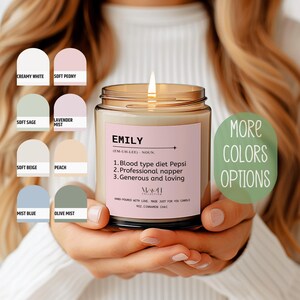 Personalized Name Definition Candle Custom Funny Birthday Gift for Best Friend Mom Dad Sister Aunt Coworker Unique Personalized Candle for