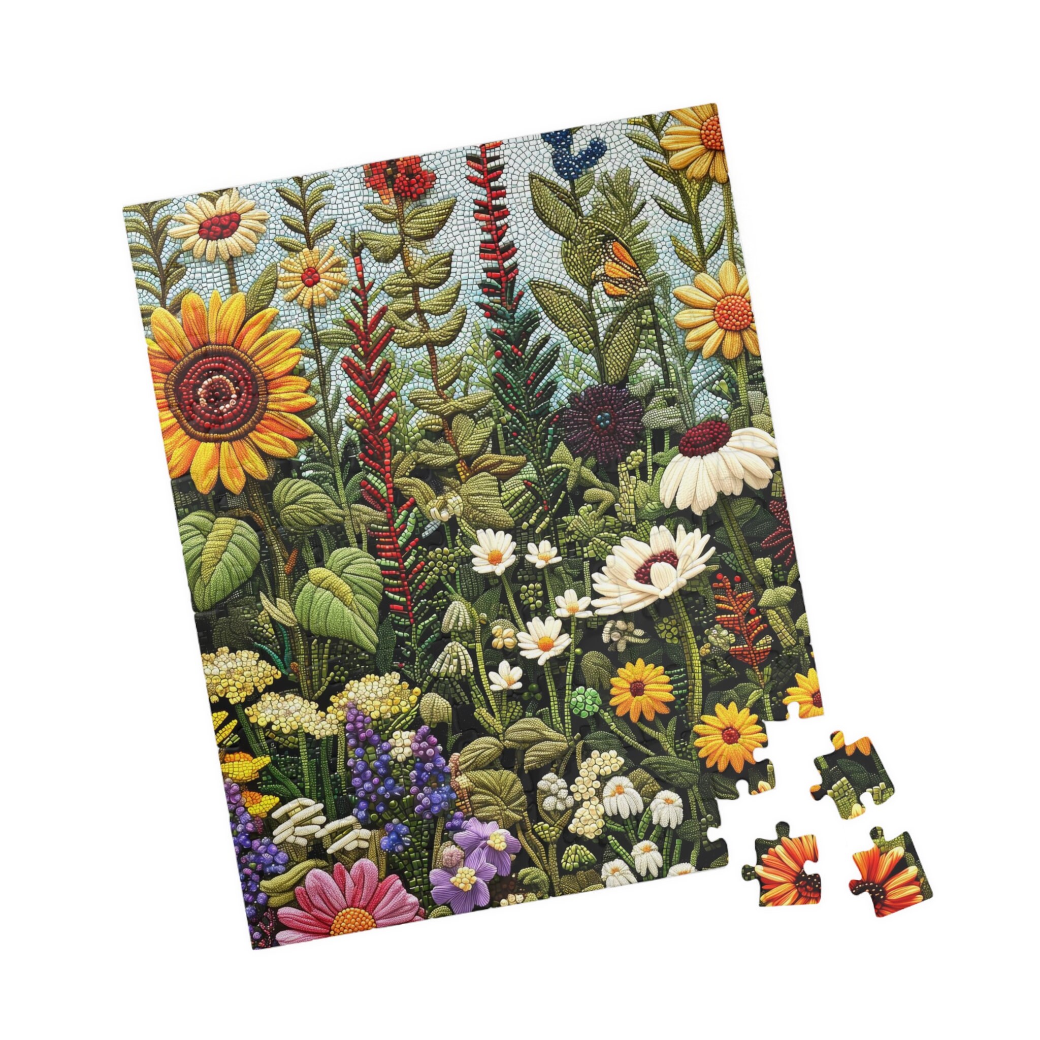Wildflowers Colorful Garden Jigsaw Puzzle 1000 Piece Puzzle for Adults ...