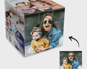 Custom Photo Rubik's Cube  Personalized Cube Puzzle Gift With 6 Pictures Unique Mother day Anniversary Valentine's Birthday Gift for Him Her