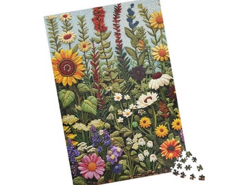 野生の花のカラフルなガーデンジグソーパズル 1000ピース 大人向け