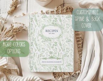 Personalized Recipe Book Gift for Grandma Custom Family Cookbook Name Recipe Book for Mom Aunt Mothers Day Nana Gigi Gift for Grandparents
