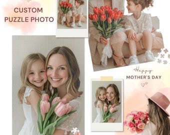 Custom Photo Puzzle Personalized Jigsaw Puzzles From Photo Gift for Her Him Family Pets Birthday Anniversary Mothers Day 100 500 1000 Pieces