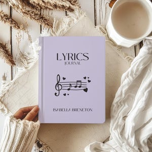 Personalized Musical Notebook Lyric Journal Custom Songwriting Notebook Musician Diary Gift for Songwriters Writing Lyrics Womens Lyric Book