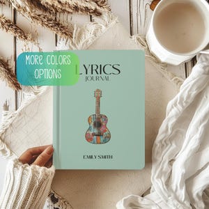 Personalized Musical Notebook Lyric Journal Custom Songwriting Notebook Musician Diary Gift for Songwriters Writing Lyrics Womens Lyric Book