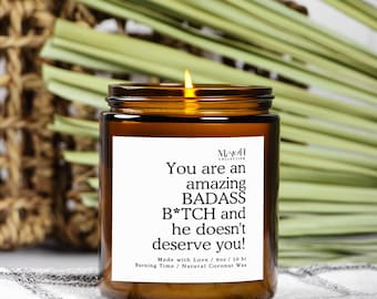 Vela de humor sobre divorcio, vela de amor propio, vela de ruptura, regalo para mejor amiga, regalo de divorcio para mujeres, vela de afirmación, regalo de autocuidado, vela de empoderamiento.