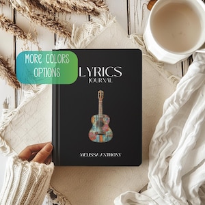 Personalized Musical Notebook Lyric Journal Custom Songwriting Notebook Musician Diary Gift for Songwriters Writing Lyrics Womens Lyric Book