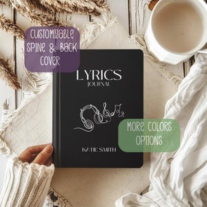 Personalized Lyric Journal Custom Songwriting Notebook Musician Diary Gift for Songwriters Writing Lyrics Musical Journal Gift for Musician