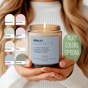 Personalized Name Definition Candle Custom Funny Birthday Gift for Best Friend Mom Dad Sister Aunt Coworker Unique Personalized Candle for