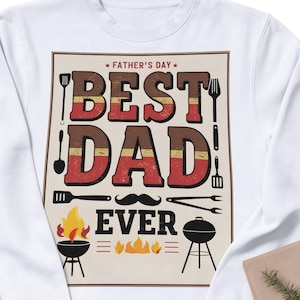 Diseño de sublimación "El mejor papá del mundo" - Divertido diseño PNG de barbacoa para el Día del Padre - Diseño de camiseta y taza de Grill Master - Regalo para papá, estilo rústico retro