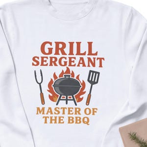 Grill Sergeant PNG, BBQ Dad Sublimation Design, lustiges Vatertags-Shirt PNG, Grillmeister, Grillmeister, Geschenk für Papa