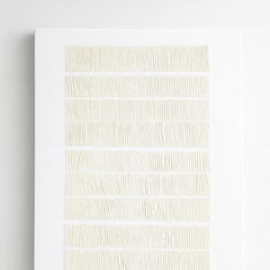 Minimalist Textured Wall Art on Canvas – Modern Neutral Abstract Painting, Handmade White & Beige Home Decor