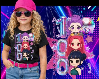 GIRLS POP 100 days of school 2026 PNG