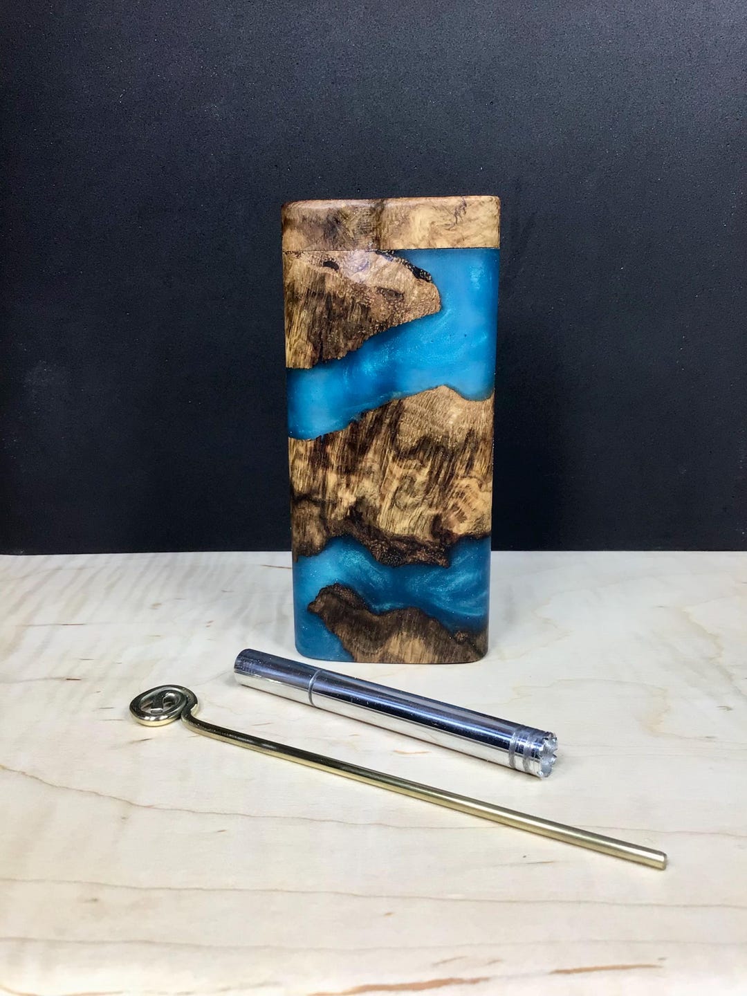 Wood Dug-out One Hitter Box & Handmade Aluminum One Hitter Bat. - Etsy