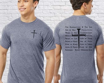 Names of Jesus - Christian Apparel - Men's Christian T-Shirt - Women's Christian T-Shirt - Gift