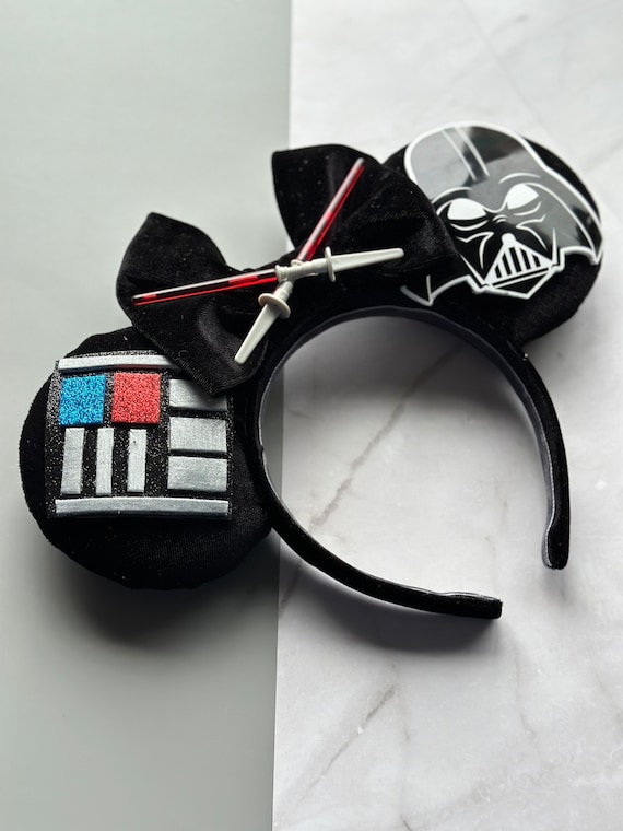 Darth Vader Mickey Ears: Handmade Star Wars Headband