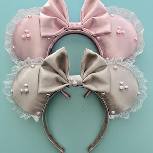 Satin Lace Coquette Ears, Satin Ears, Coquette Ears