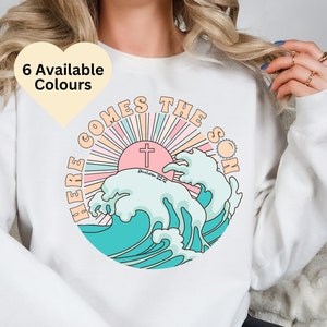 Christian Beach Lover Crewneck Comfortable Christian Crewneck Beach Christian Crewneck Gift Idea Surfer Girl Sweatshirt Evangelist Crewneck
