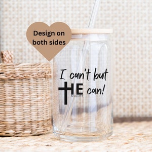 Bible Message Sipper Glass Gift Idea Baptism Church Sipper Glass Christian Drinkware Nature Lover Gift Idea Faith Bible Study Group Gift