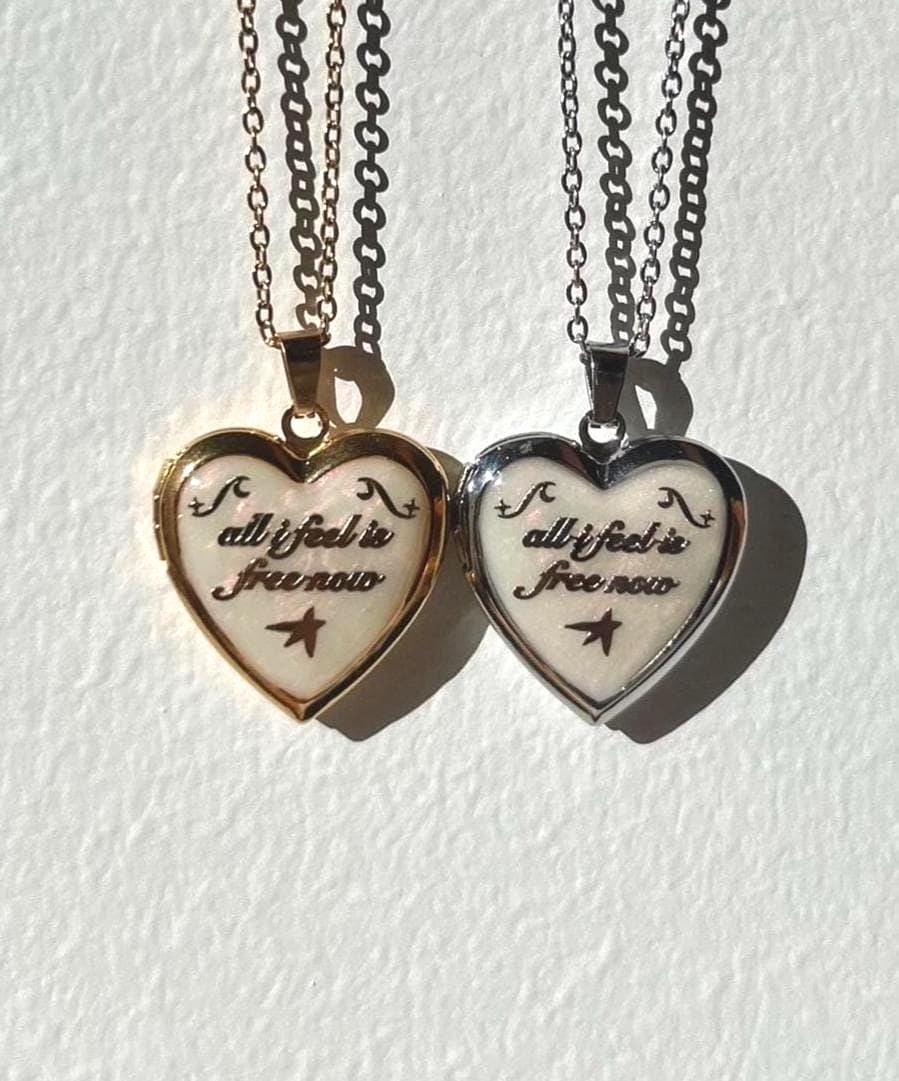 Free now locket necklace | Pendant with cable link chain
