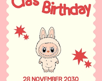 labubu Birthday invitation