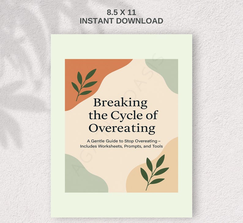 How to Overcome Binge Eating Workbook: Overeating Self-care Prompts ...