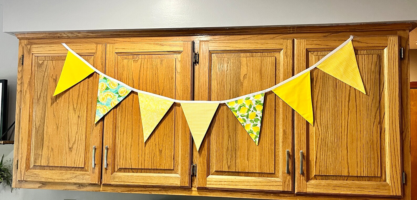 Lemons Fabric Flag Bunting Banner, Summer Picnic Celebration Garland ...