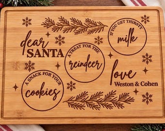 Personalized Christmas Keepsake Board | Custom Santa Treat Board | Christmas Eve Board | Kids Christmas Tradition | Christmas Gift