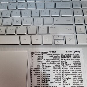 thumbnail image 2 of Silver Clear Keyboard Letter Sticker Kit – Made In Italy, For Notebooks & PCs 2 of 2