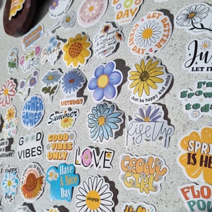 Adesivos Sunflower Lover | Decoração Floral para Scrapbooking e Diário | Decalques de Flores Vibrantes para Diários, Agendas e Artesanatos
