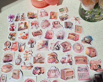 Pink Aesthetic Stickers | Waterproof Vinyl Decals for Planners