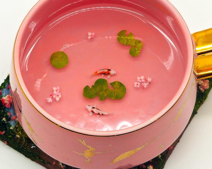 Handcrafted Koi Pond Ring Dish and Key Tray