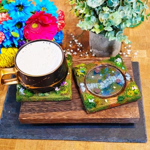 Butterfly Garden Coaster – Elegant Handcrafted Home Decor