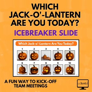 Halloween Icebreaker Game: Jack-o&#39;-Lantern Mood Check (Google Slides + PowerPoint + PDF)