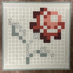 Patchwork Flower Quilt Pattern | Block, Throw and Twin Size PDF Patterns