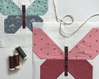 Butterfly PDF Quilt Block Patterns | 2 10"x10" Coordinating Patterns