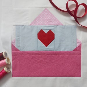 Liebesbrief PDF Quilt-Block-Muster