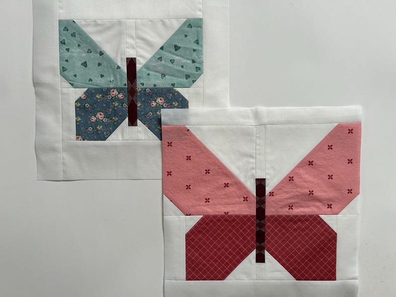 Butterfly PDF Quilt Block Patterns | 2 10"x10" Coordinating Patterns - Etsy
