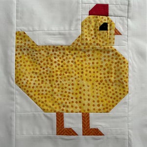 Chicken PDF Quilt Block Pattern