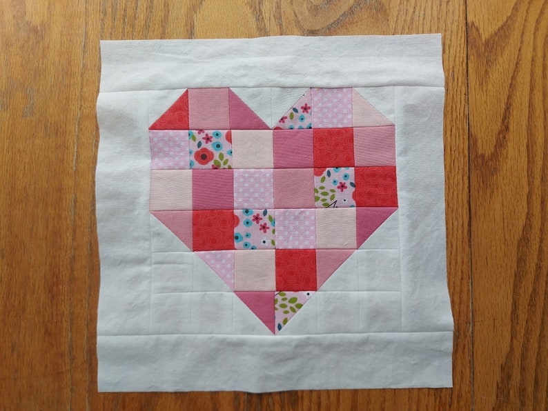 Patchwork Heart PDF Quilt Block Pattern - Etsy