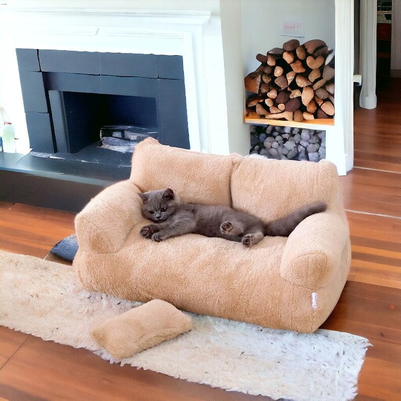 Cute Cat Couch Bed Comfy Cat Sofa Bed, Warm Cat Couch, Snug Cat Bed