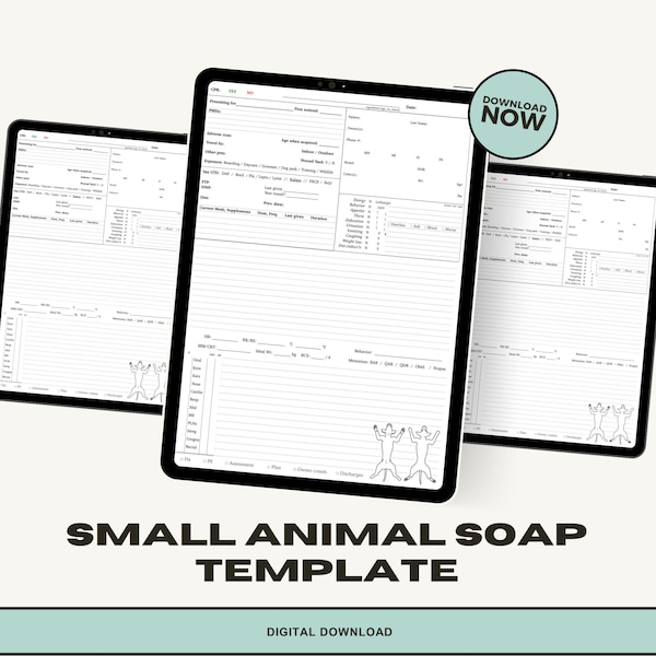 Small Animal SOAP Template (digital download)