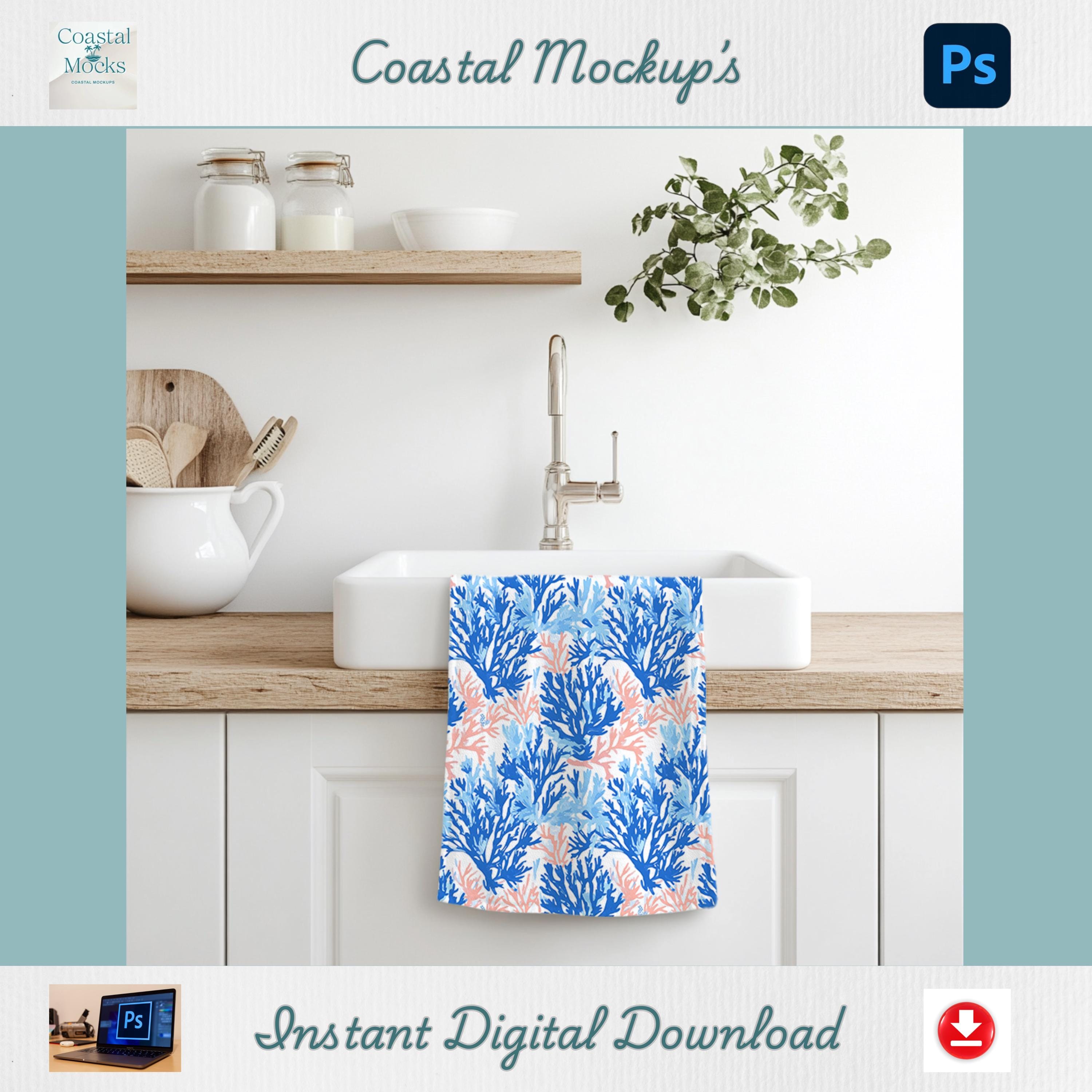 Hand Towel Mockup Bundle: Kitchen & Tea Towel PSD Templates (Digital Download)