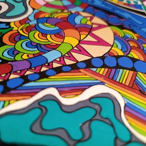 Psychedelic drawing rainbows image 3