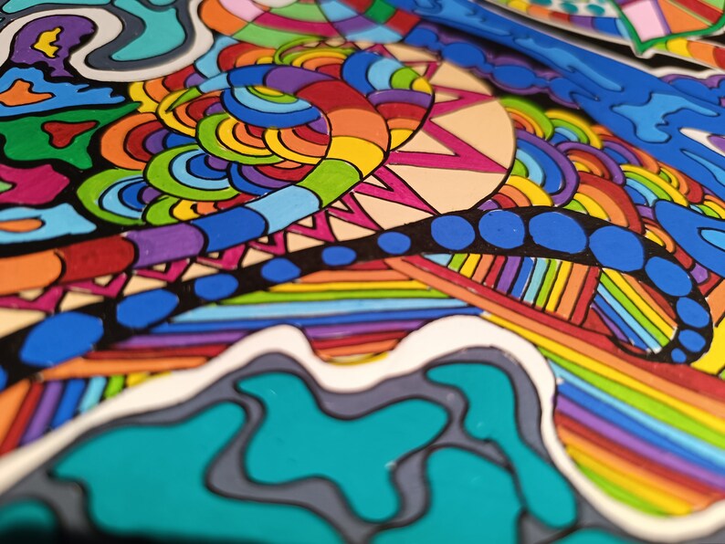 Psychedelic drawing rainbows image 3